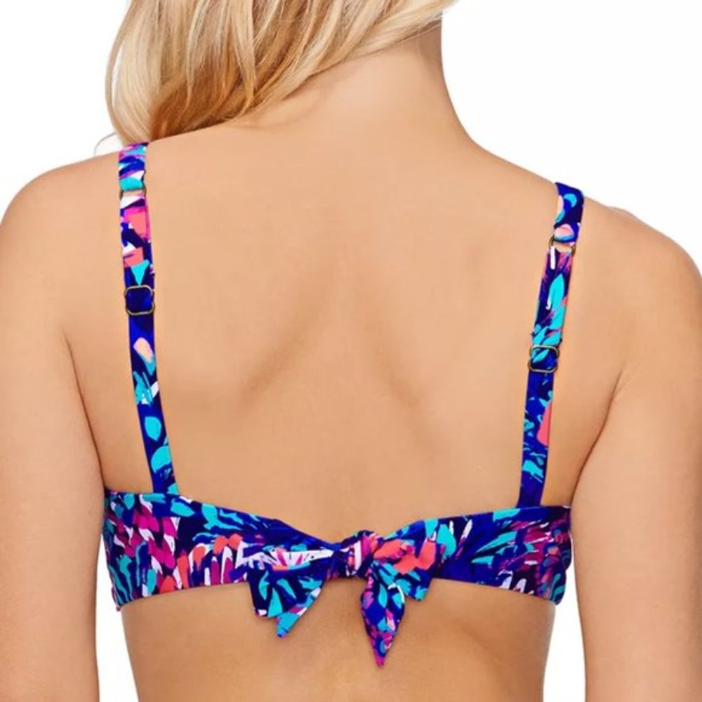 Island Escape Costa Rica Underwire Bikini Swim Top Navy Blue 10 - Picture 5 of 8